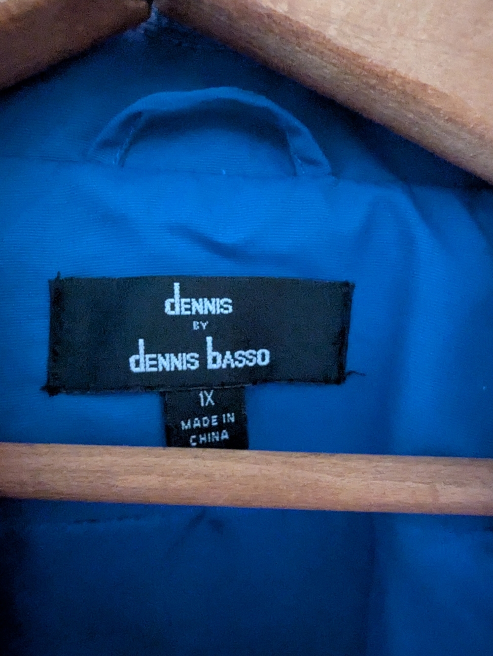 Dennis by Dennis Basso blue rain jacket 1X - Picture 2 of 10